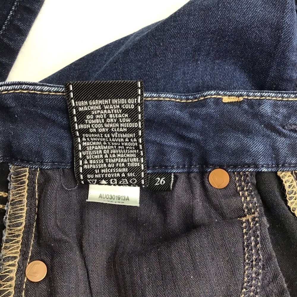 7 For All Mankind b(air) denim Dark Indigo Ankle Skinny Jeans Strech - Picture 12 of 12